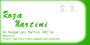 roza martini business card